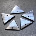 Black Shungite Triangle Drilled Beads Pendant Gemstone Jewelry Necklace Supply Amazing Crystals