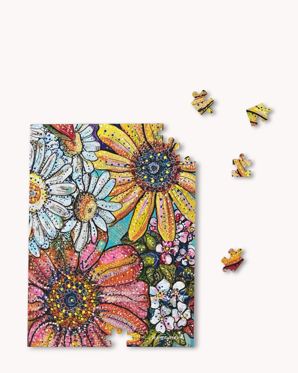 Flower Power Puzzle ( 120 - 500 Piece ) Heather Freitas