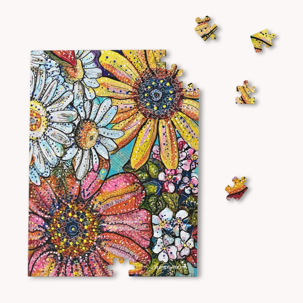 Flower Power Fine Art Puzzle Heather Freitas