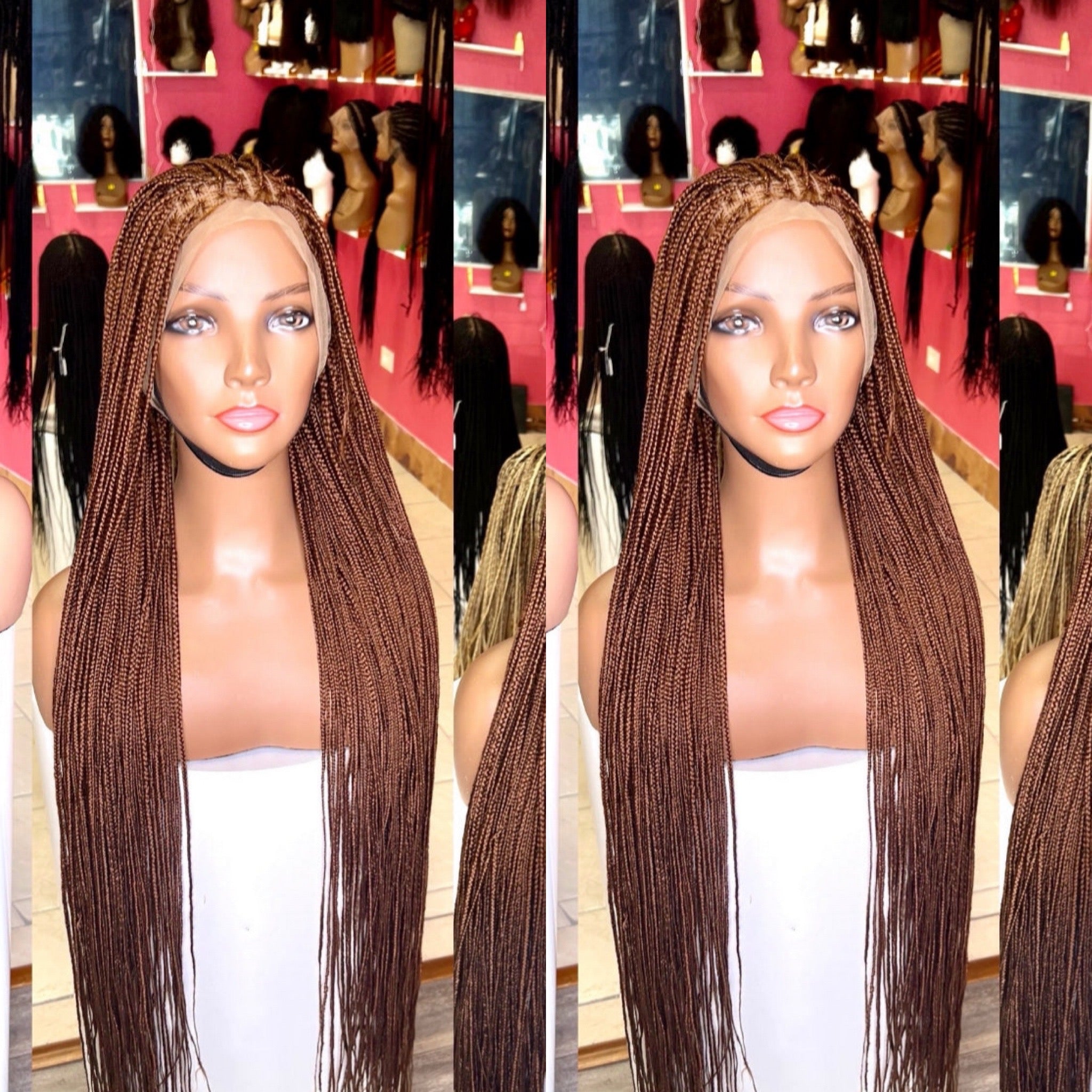 40inches knotless braided wig Brown HOL stores