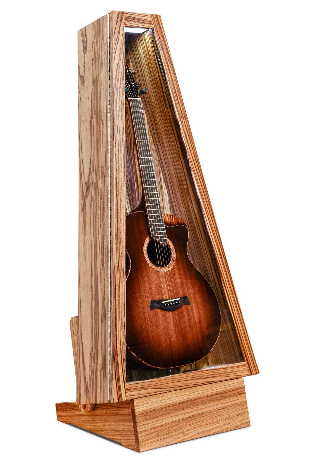 ClimaStand Triangle Humidor with Base - Zebrawood Acoustic Remedy Cases