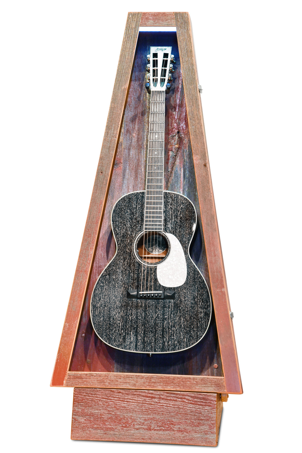 ClimaStand Triangle Humidor with Base - Reclaimed Barnwood (Red) Acoustic Remedy Cases