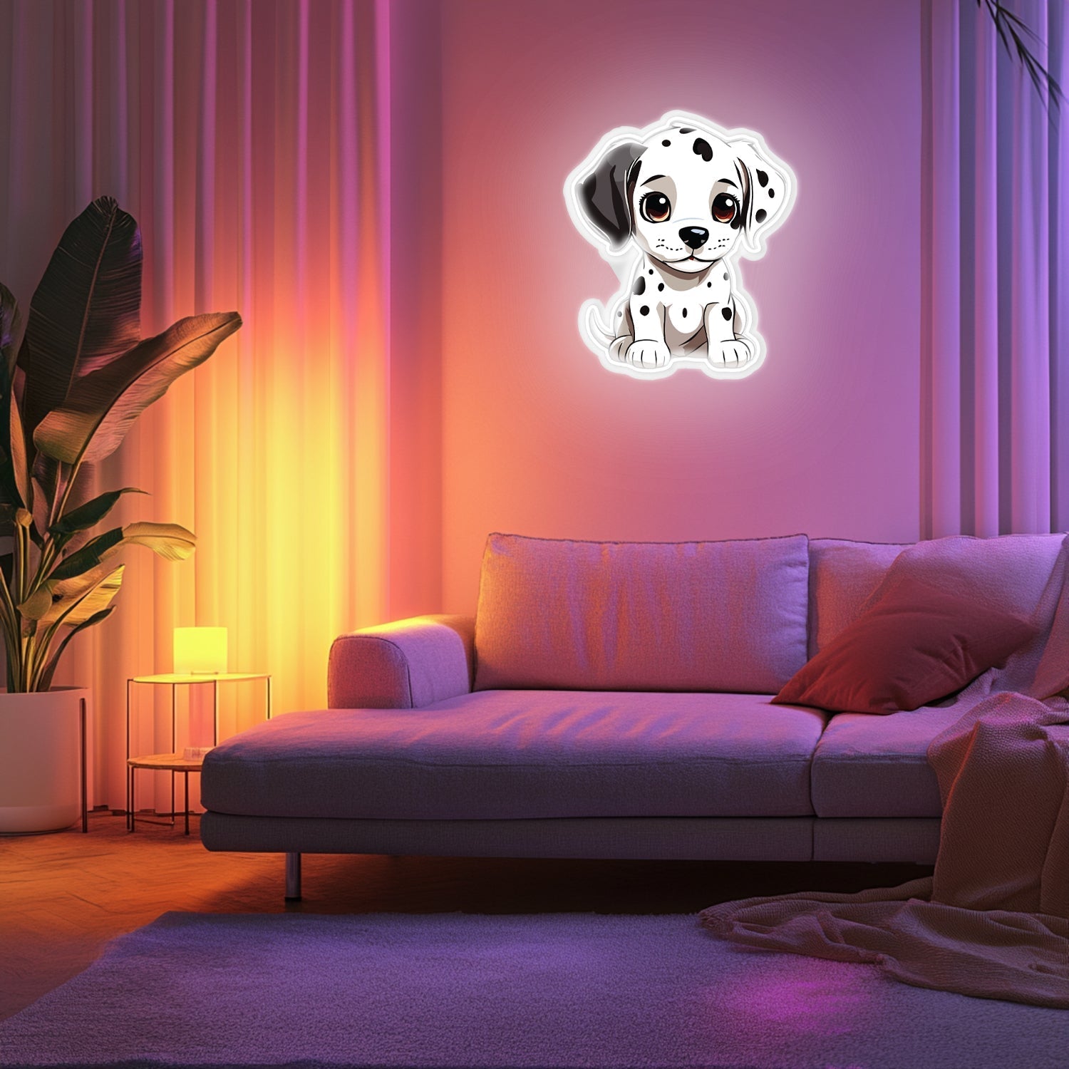 UV Printed Dog Neon Wall Art- LV0023 Liviqon.co