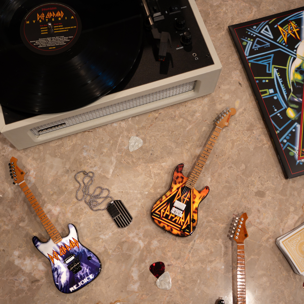 Def Leppard "Rejoice" Collectible Miniature Guitar The Mini Axe