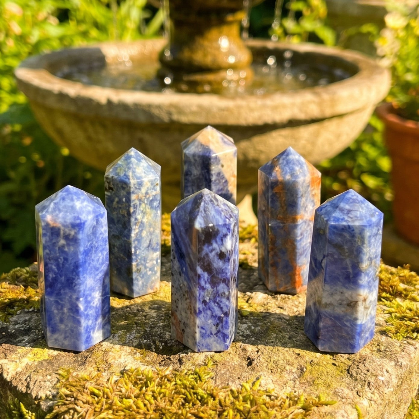 Blue Sodalite Crystal Point Tower Obelisk Carving Amazing Crystals
