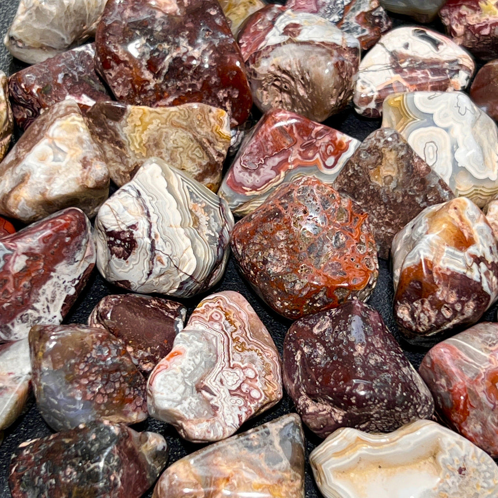 Crazy Lace Agate Tumbled (By The Piece Or Pound) Polished Gemstones Wholesale Lot Supply Amazing Crystals