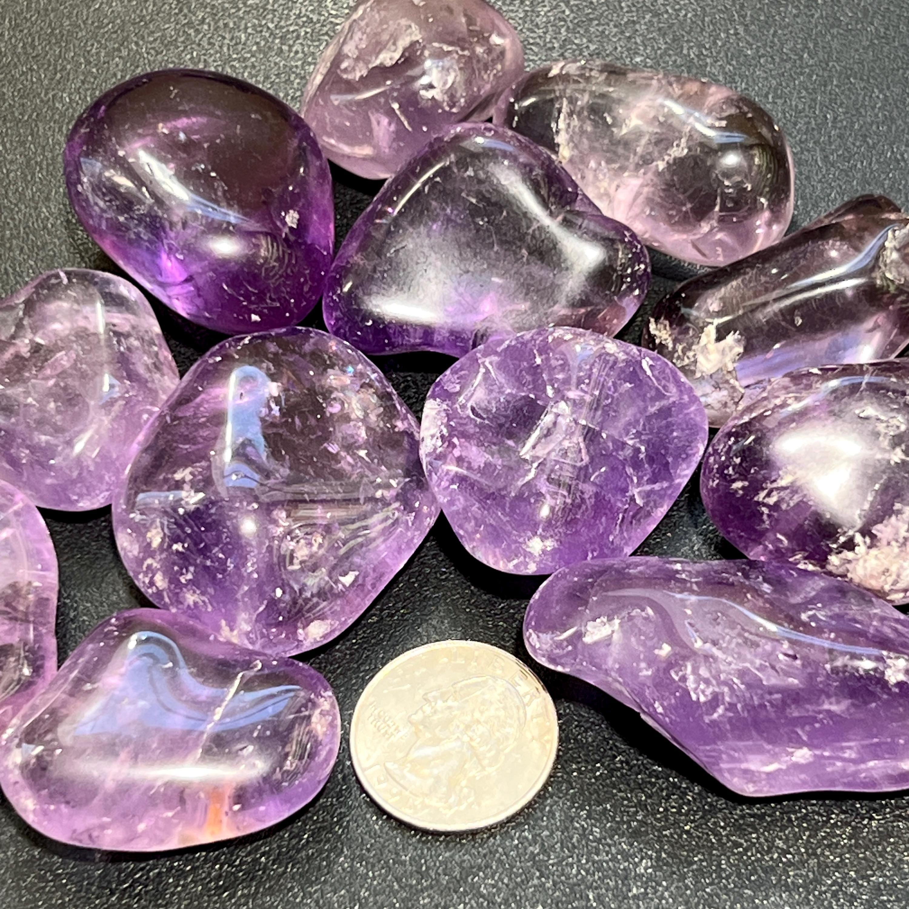 Large Purple Amethyst Crystal Tumbled (By The Piece Or Pound) Bulk Wholesale Lot Polished Gemstones Amazing Crystals