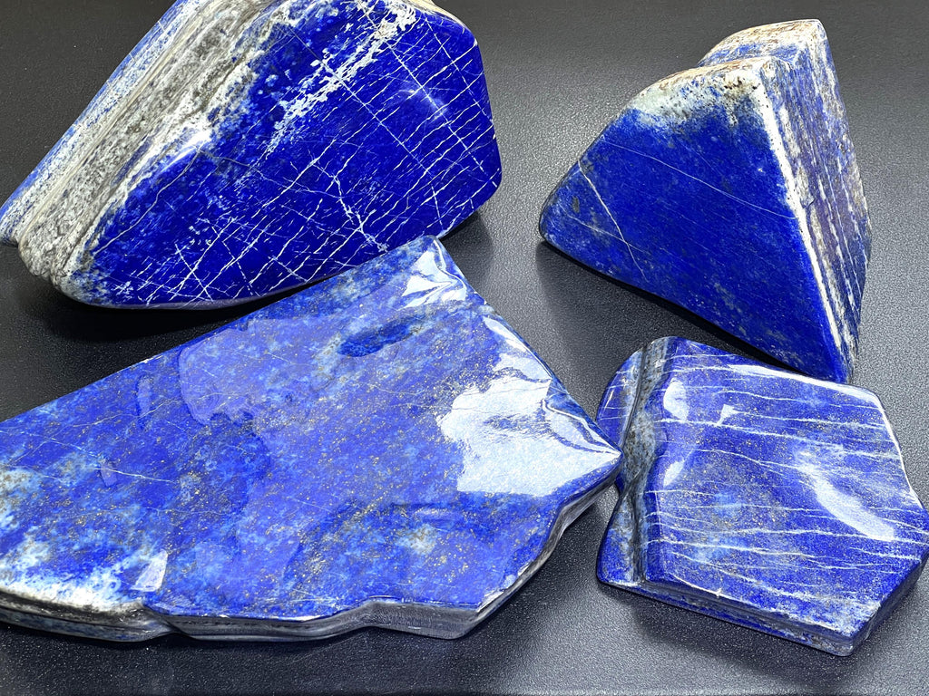 Large Blue Lapis Lazuli Freeform Polished Slab Boulders Carvings Wholesale Amazing Crystals