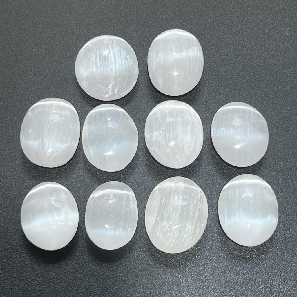 Selenite Crystal Mini Small Palm Stone Orb Carving Wholesale Bulk Gemstone Lot Amazing Crystals