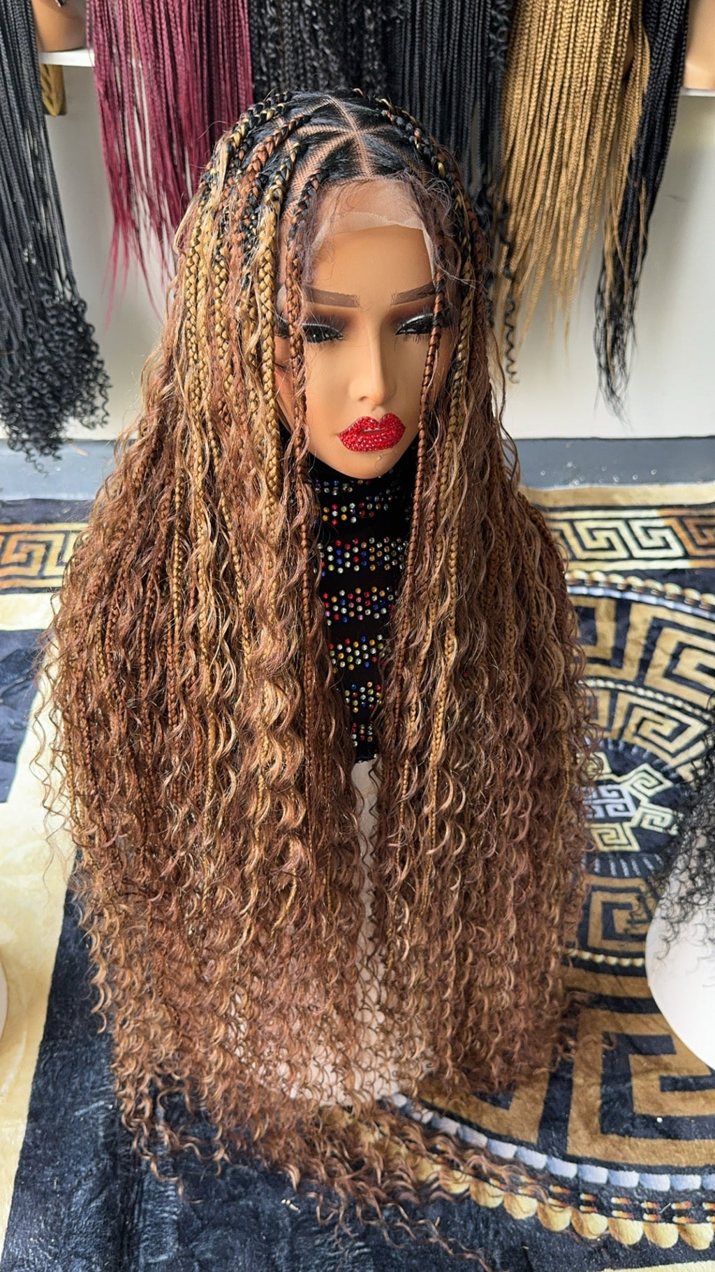 Bobo braids mix color Triangle paths HOL stores