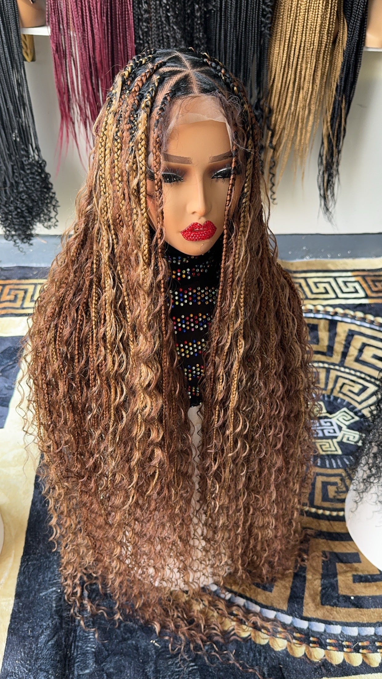 Bobo braids mix color Triangle paths HOL stores