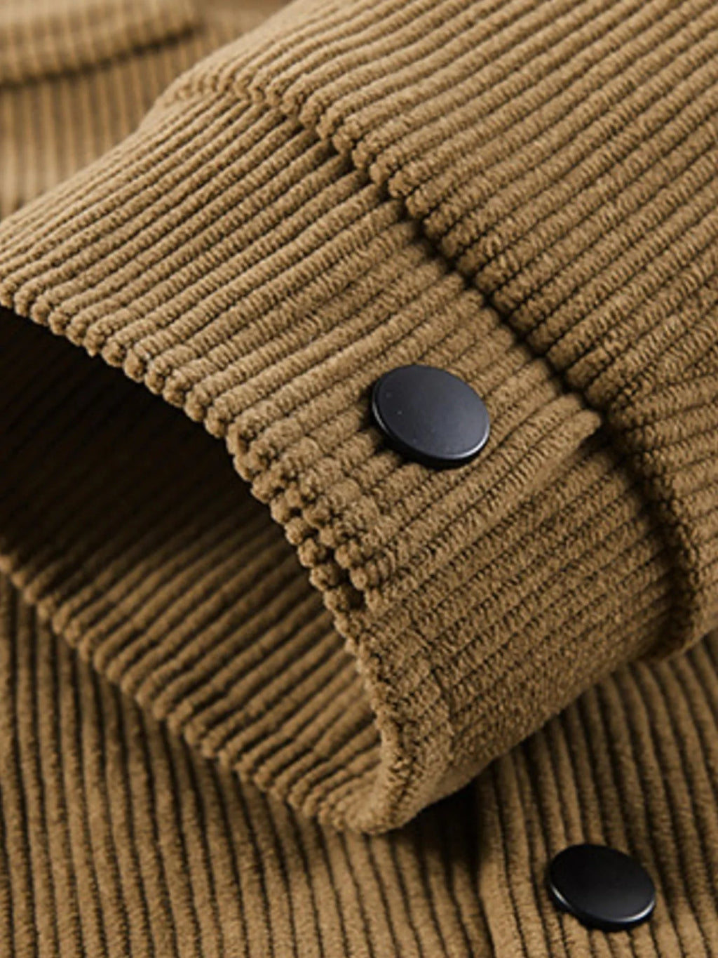 Men's Plus Size Corduroy Button-Up Jacket with Chest Pockets NicholesGifts