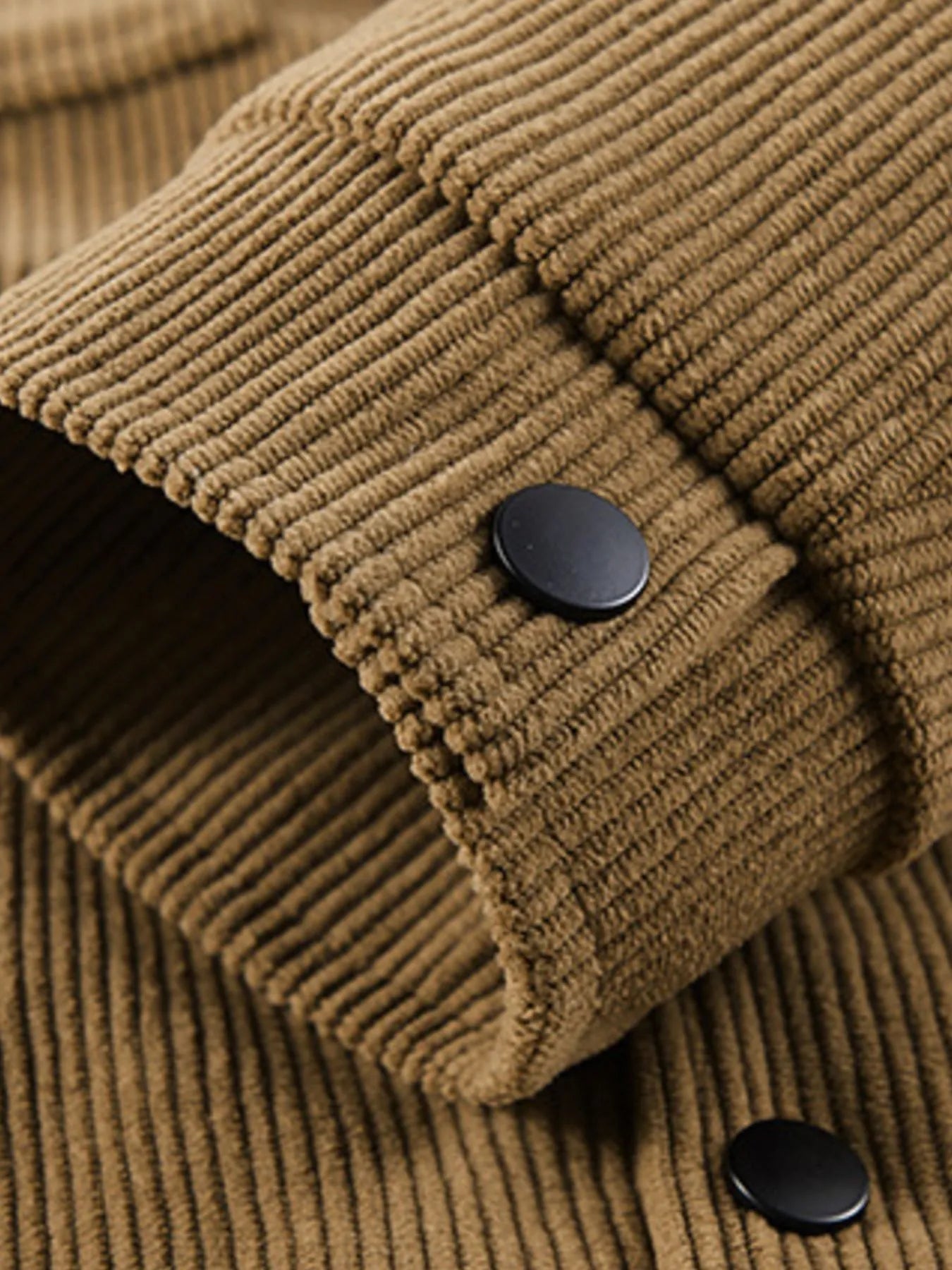 Men's Plus Size Corduroy Button-Up Jacket with Chest Pockets NicholesGifts