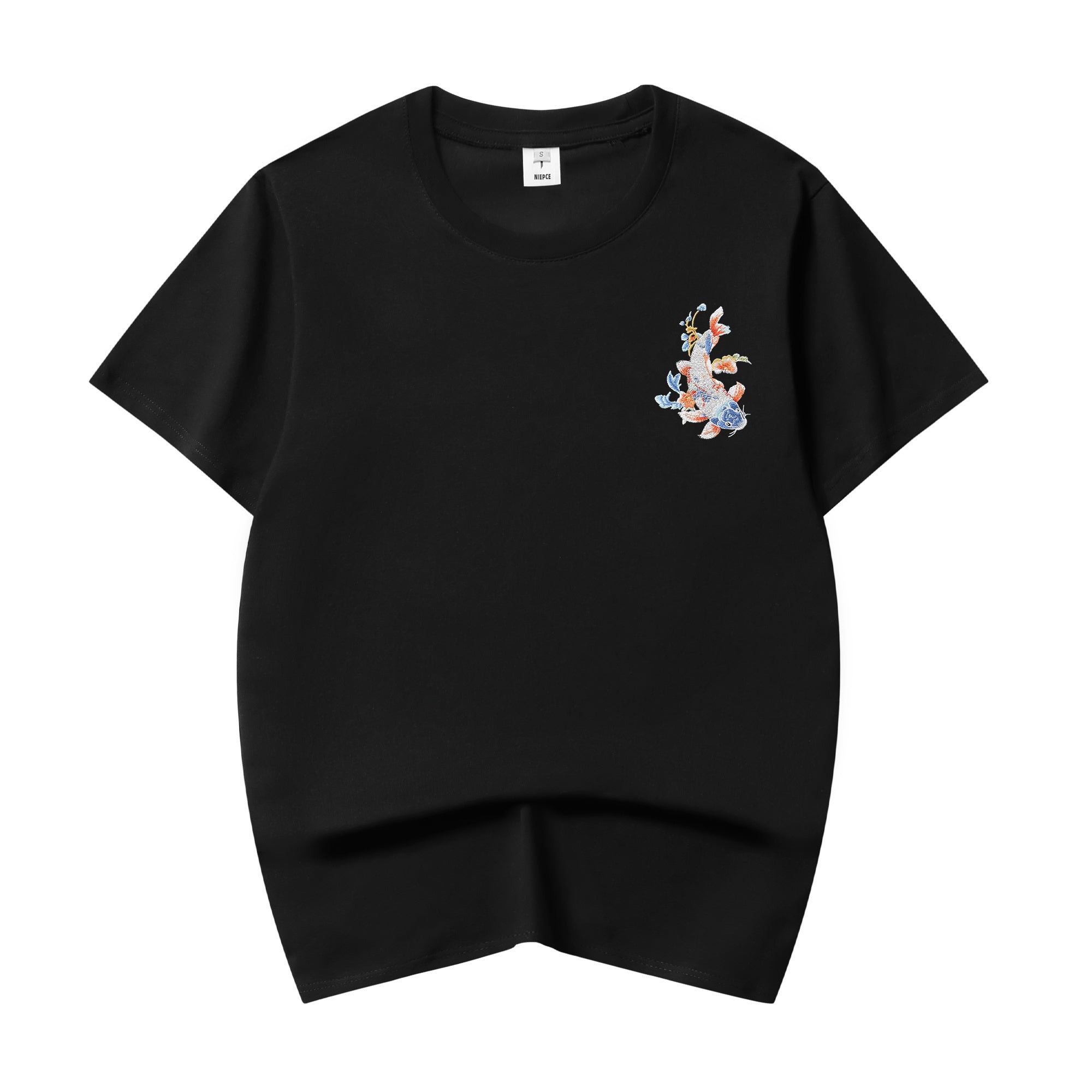 ET515 Rainbow Koi Fish Embroidered Tee Niepce