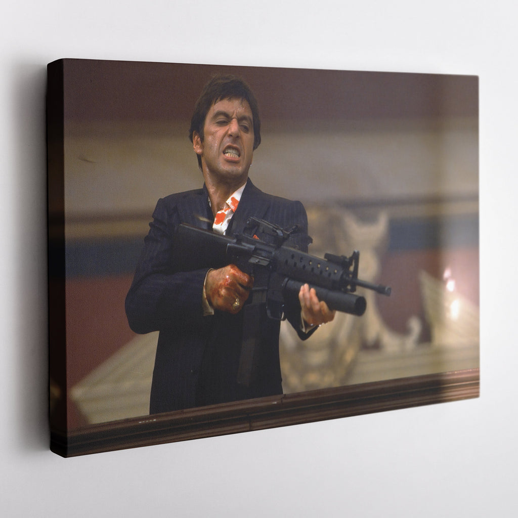 Scarface Canvas – Tony Montana Wall Art for Man Cave CanvasBlackArt