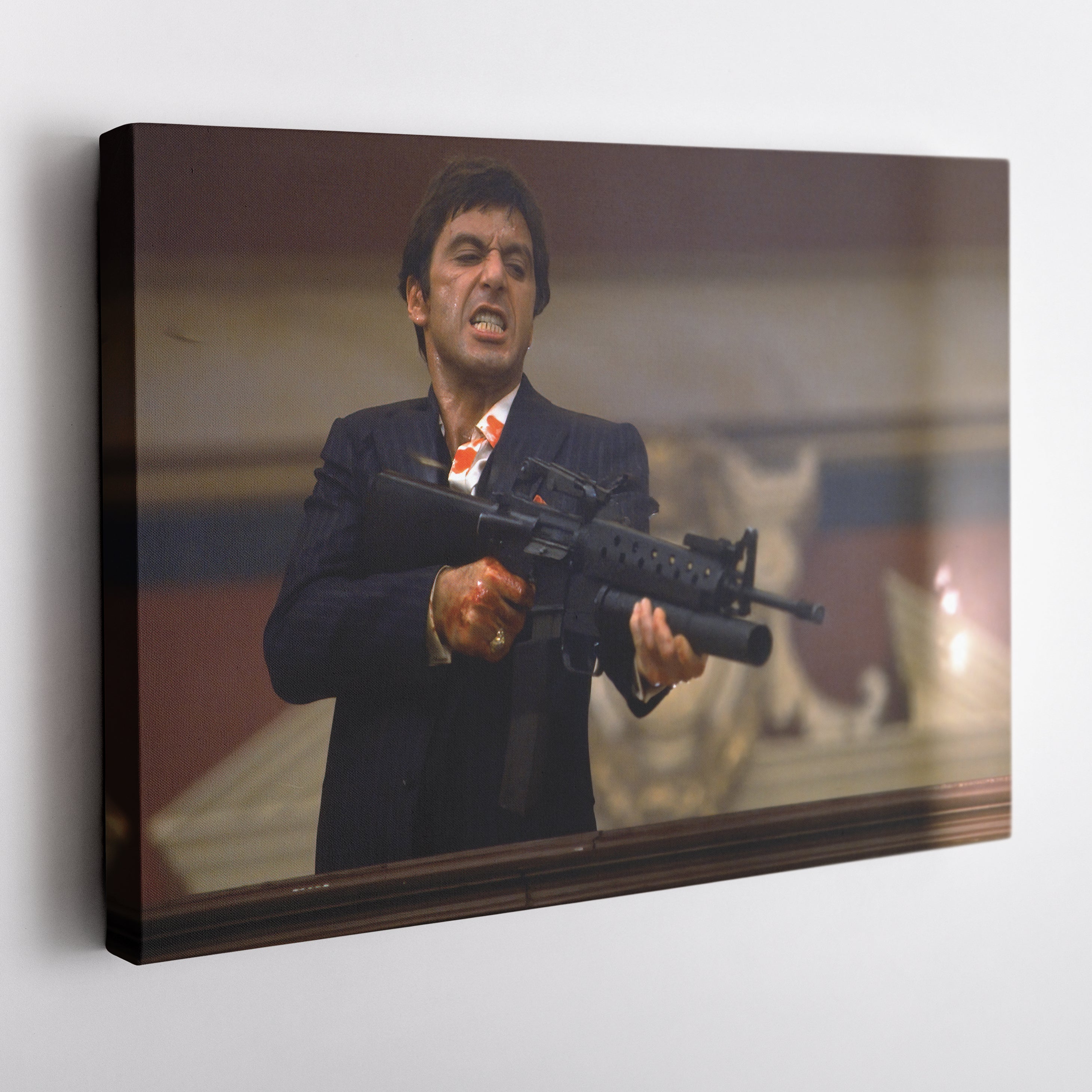 Scarface Canvas – Tony Montana Wall Art for Man Cave CanvasBlackArt