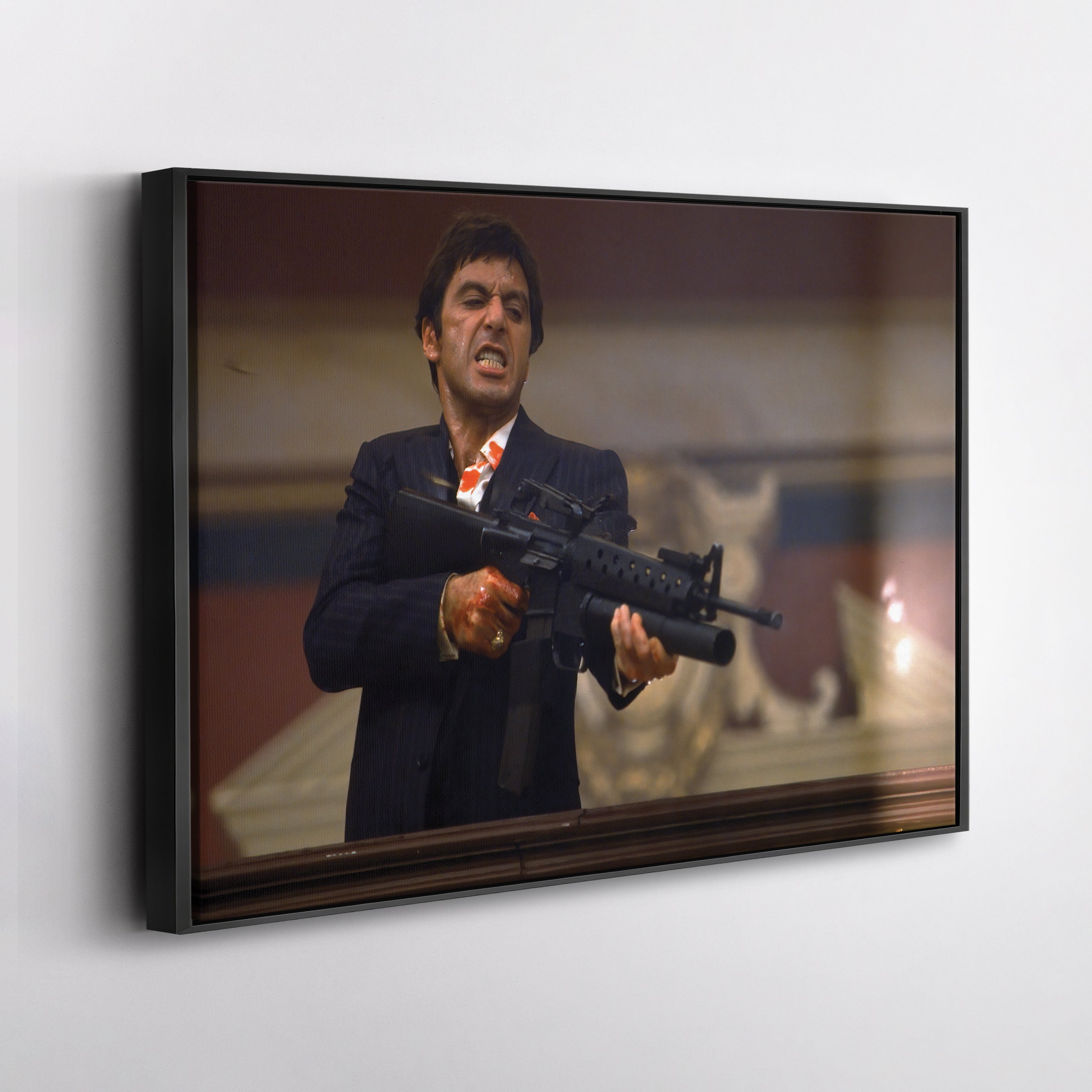 Scarface Canvas – Tony Montana Wall Art for Man Cave CanvasBlackArt
