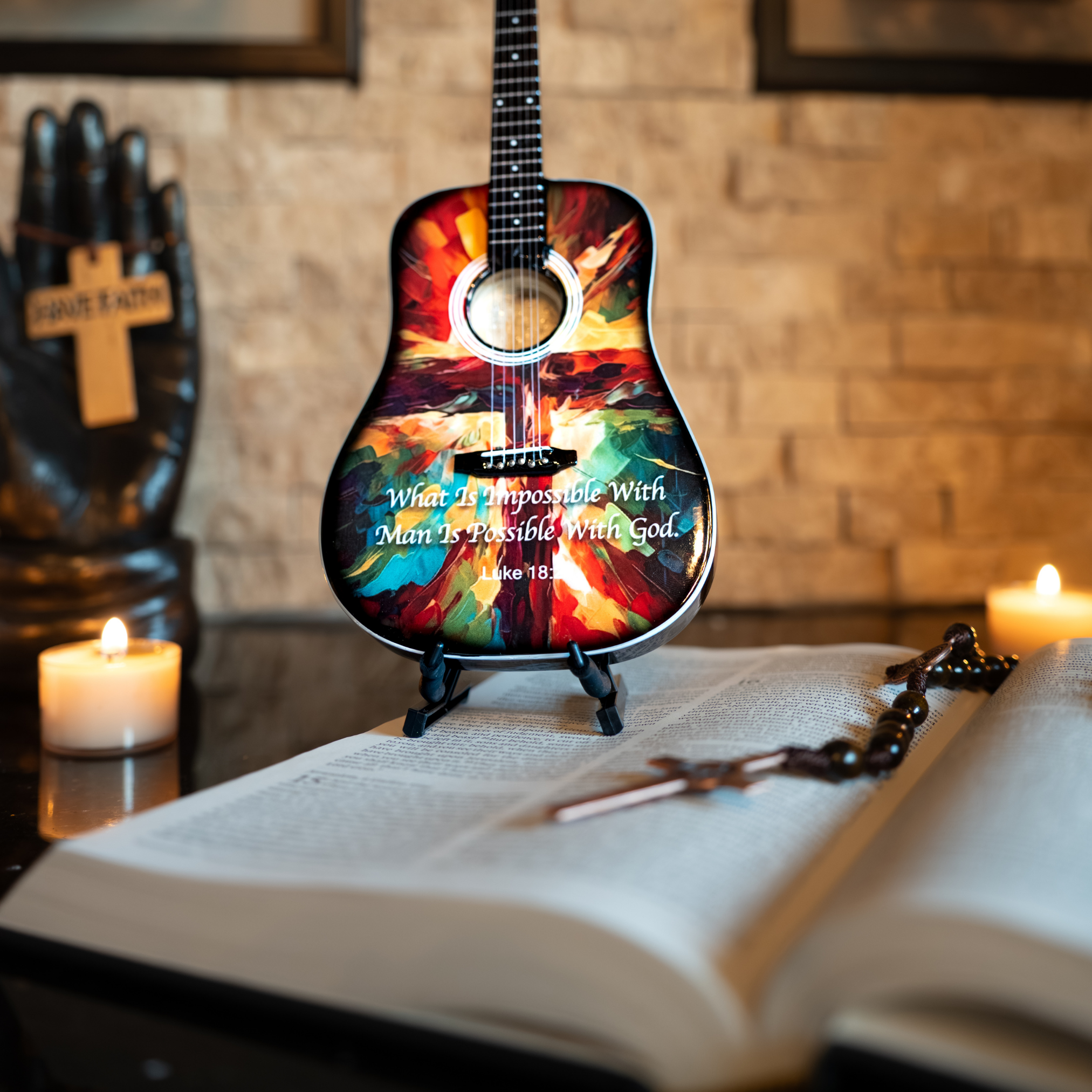 Luke 18:27 Collectible Miniature Guitar The Mini Axe