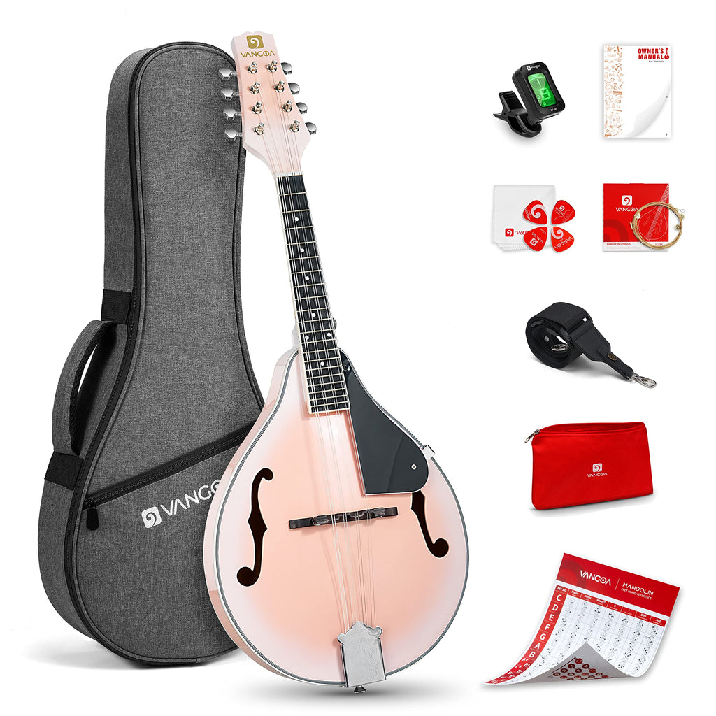 Vangoa Mandolin Musical Instrument A Style, Acoustic Mandolin Instrument Kit Italian 8 String for Professional Beginners Adults Teens Youth Kids, Sunburst, Glossy MindFreakArtistry
