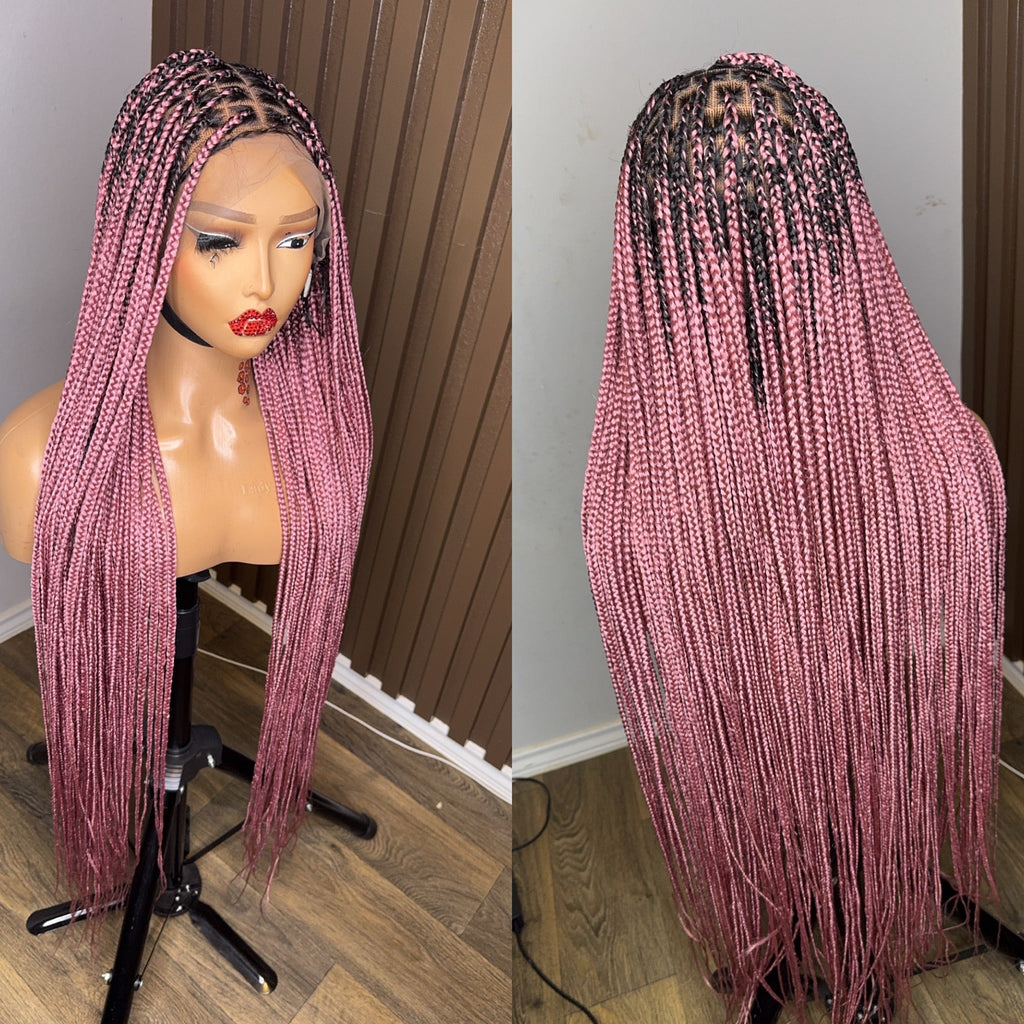 Light pink darkroot knotless braiddd wig HOL stores