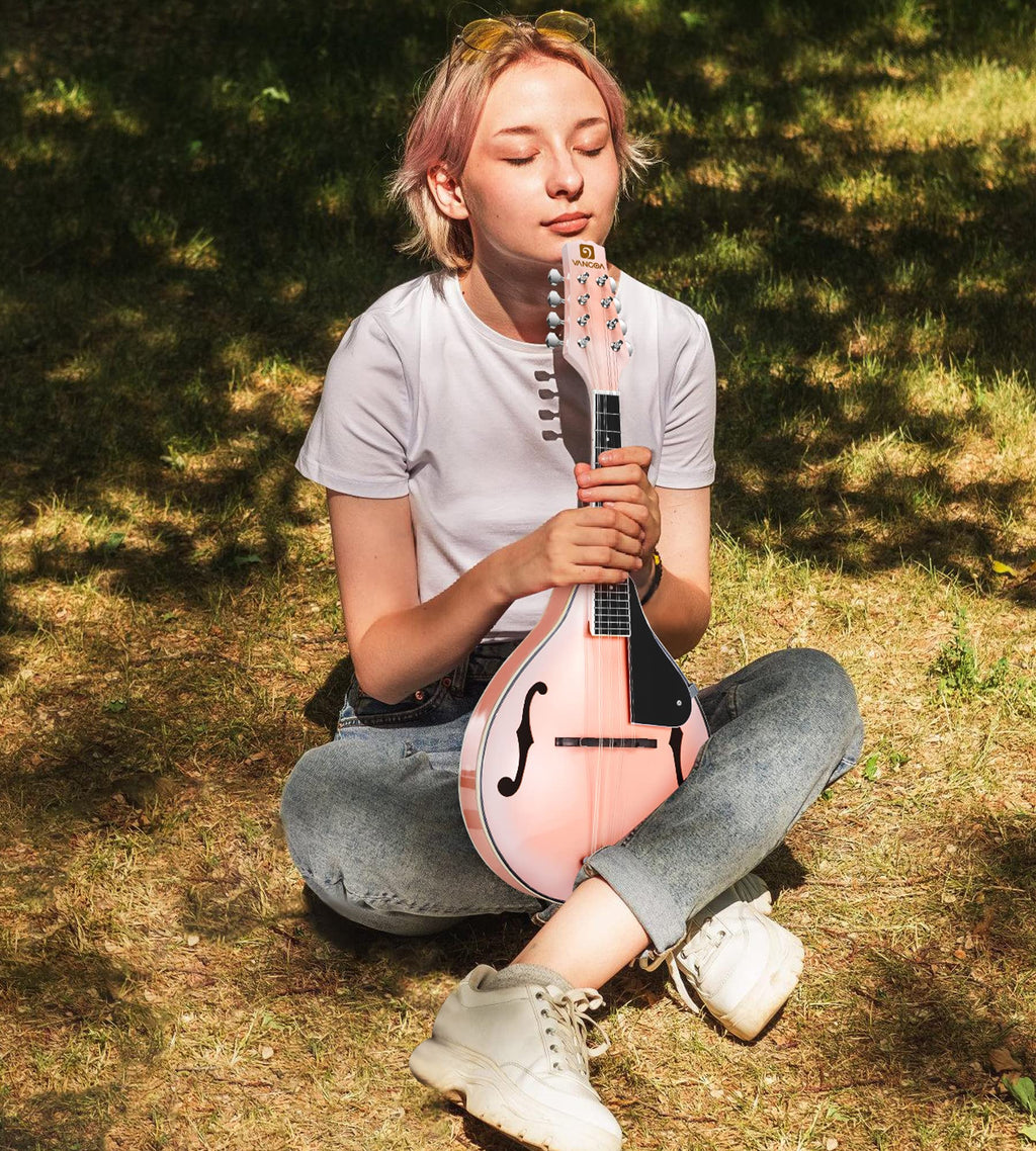 Vangoa Mandolin Musical Instrument A Style, Acoustic Mandolin Instrument Kit Italian 8 String for Professional Beginners Adults Teens Youth Kids, Sunburst, Glossy MindFreakArtistry