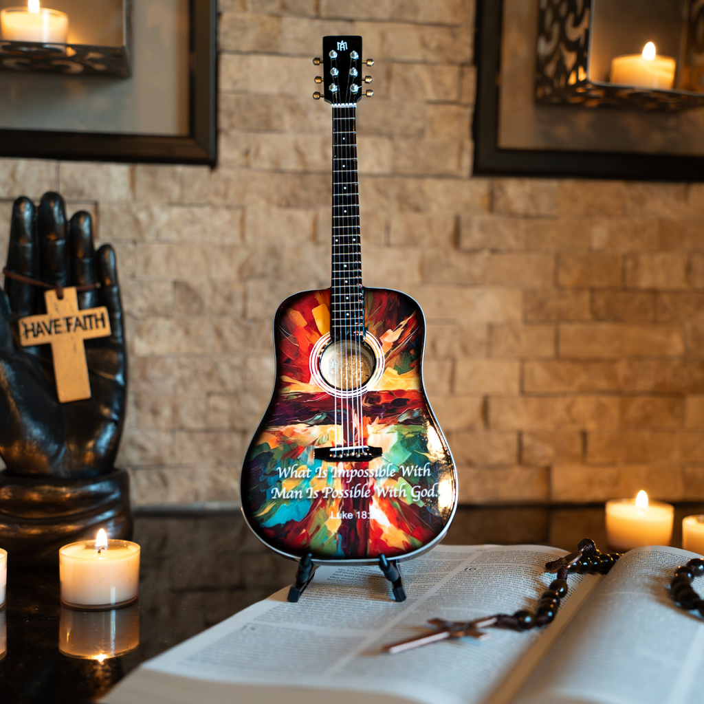 Luke 18:27 Collectible Miniature Guitar The Mini Axe
