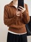 Cable-Knit Half Zip Long Sleeve Sweater