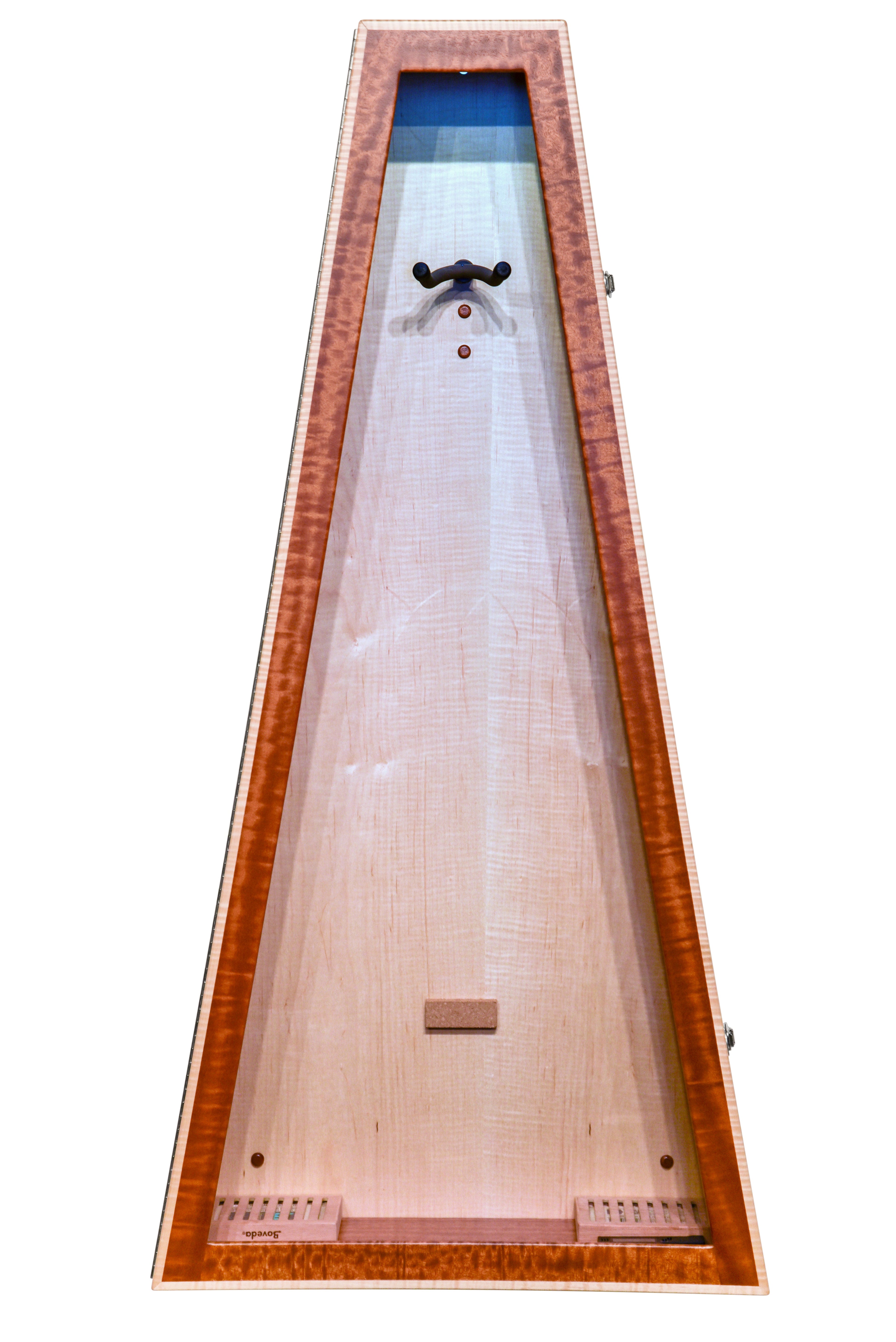 ClimaCase Triangle Humidor - Sapelle with Natural Flamed Maple Back Acoustic Remedy Cases