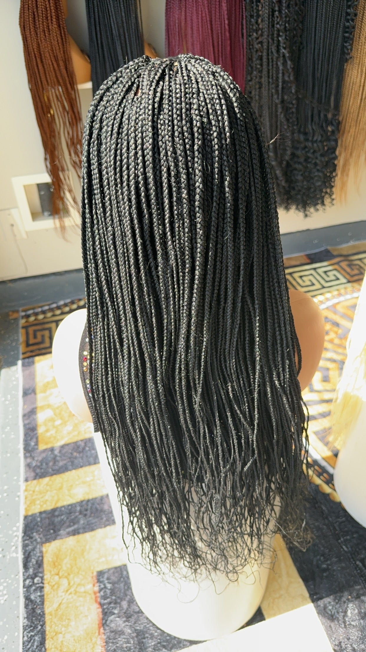 Frontal knotless braided wig  22 inches HOL stores