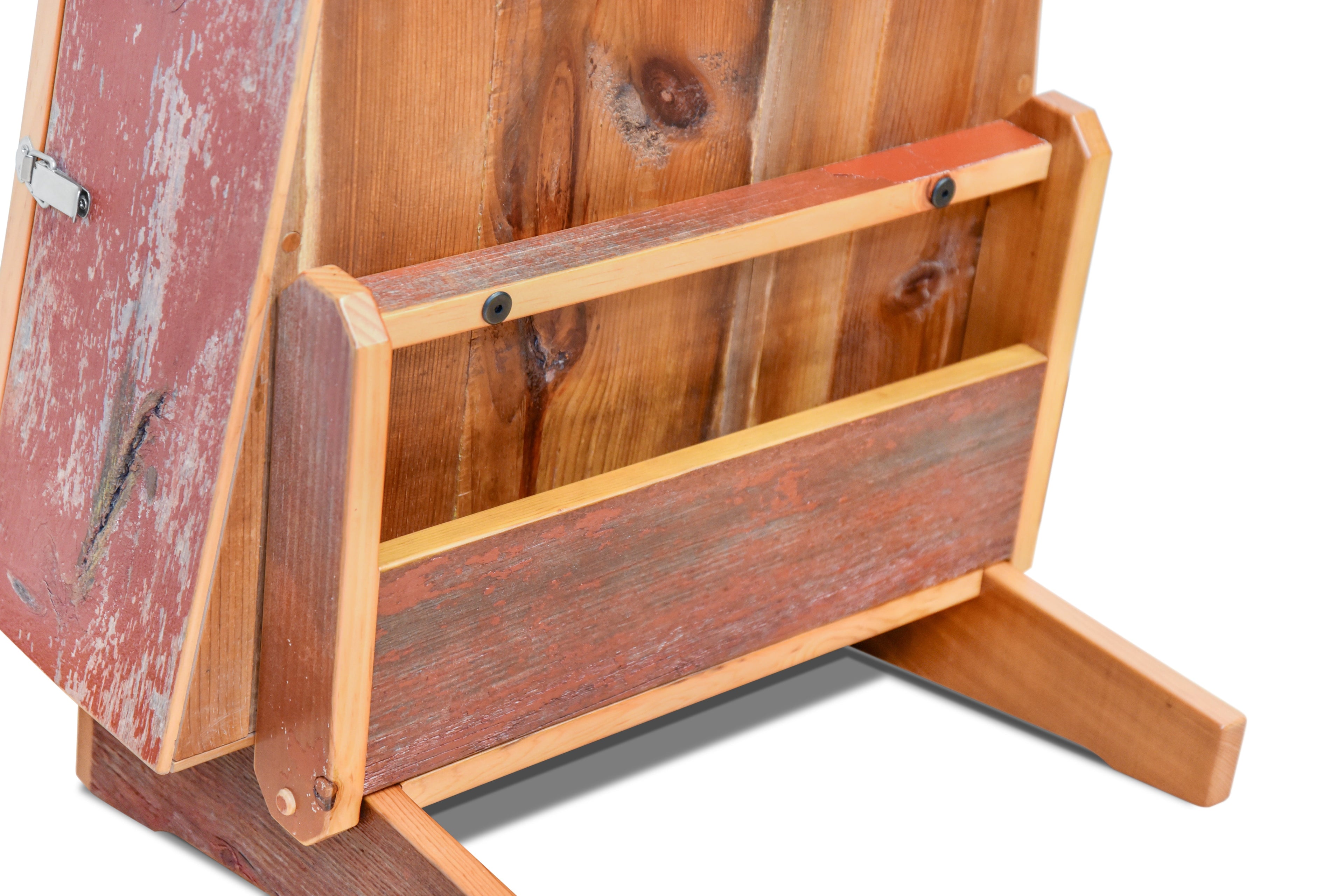 ClimaStand Triangle Humidor with Base - Reclaimed Barnwood (Red) Acoustic Remedy Cases