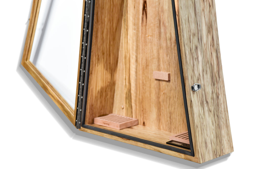 ClimaCase Triangle Humidor - Black Limba Acoustic Remedy Cases