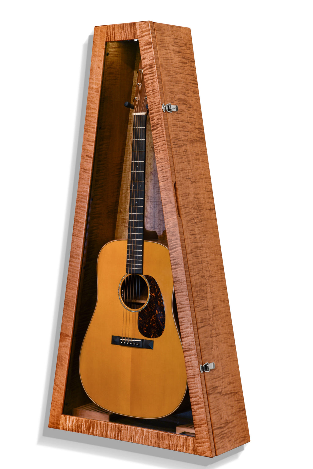 ClimaCase Triangle Humidor - Flamed Maple with Provincial Stain Acoustic Remedy Cases