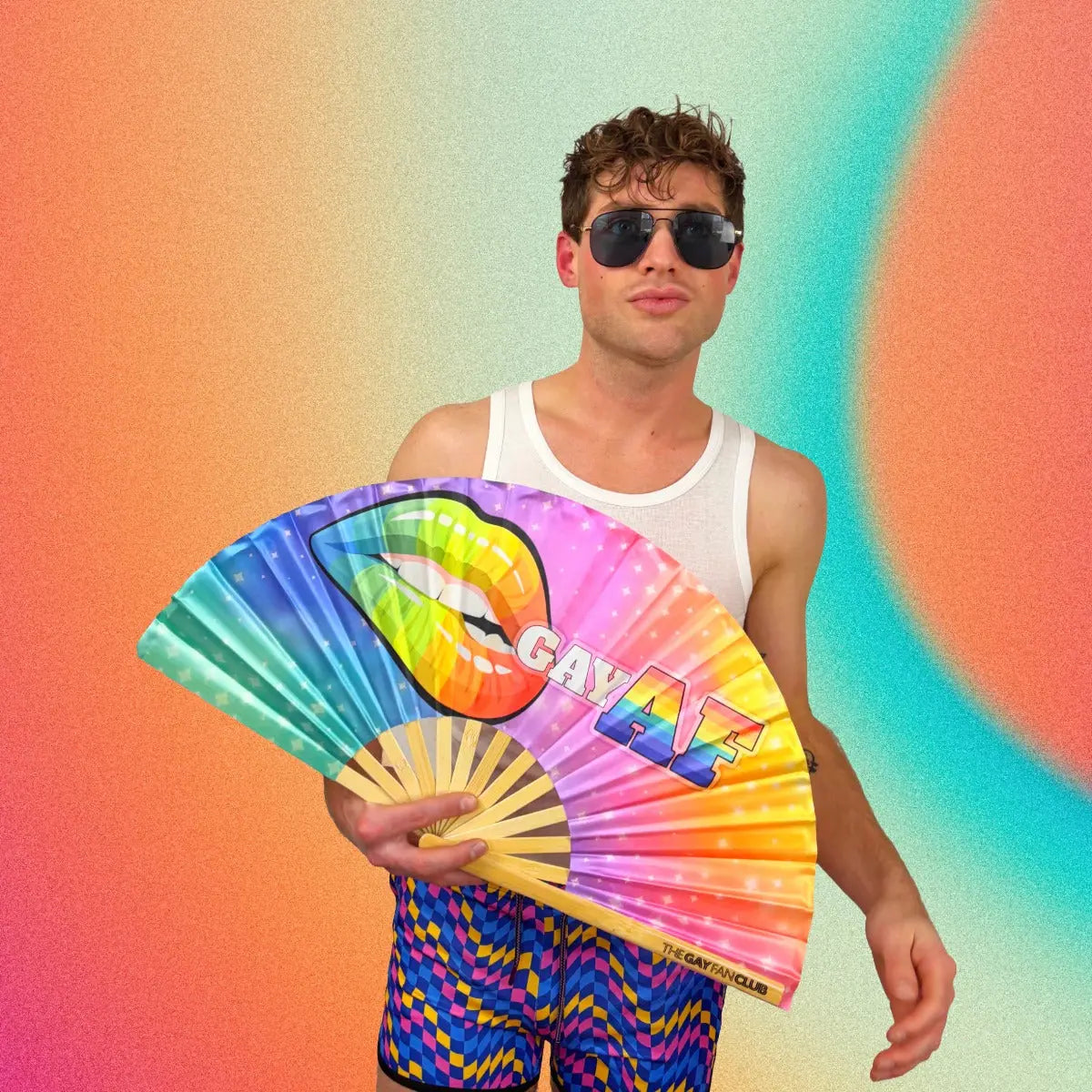 Gay AF UV-Reactive Fan The Gay Fan Club