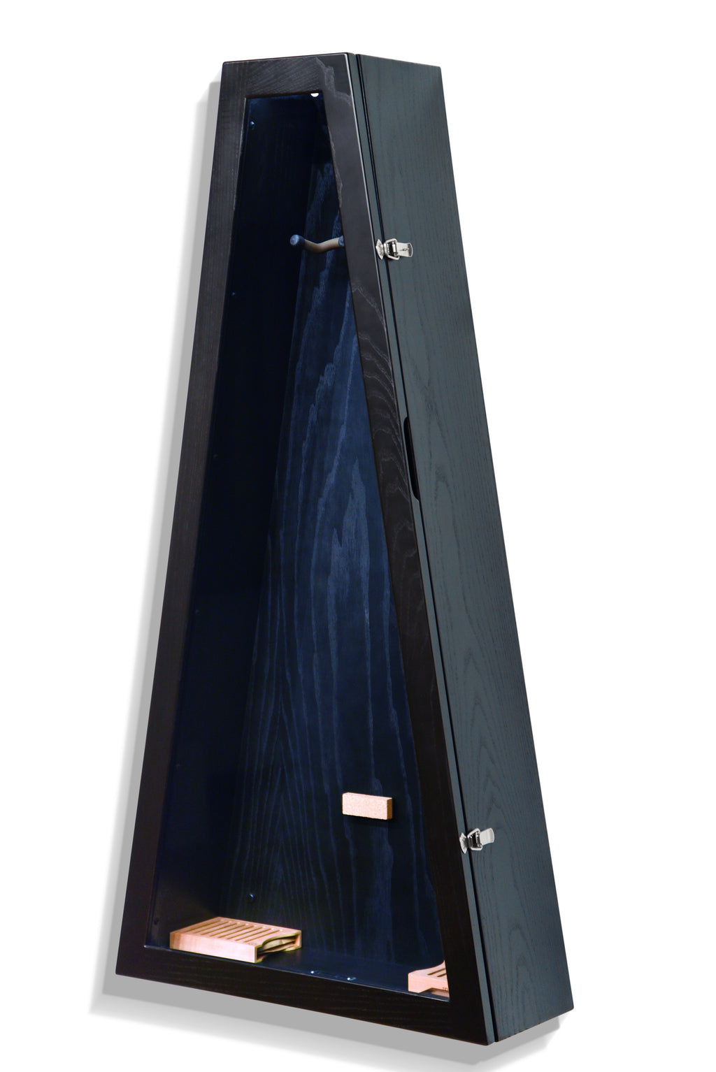 ClimaCase Triangle Humidor - Northern White Ash with Piano Black Acoustic Remedy Cases