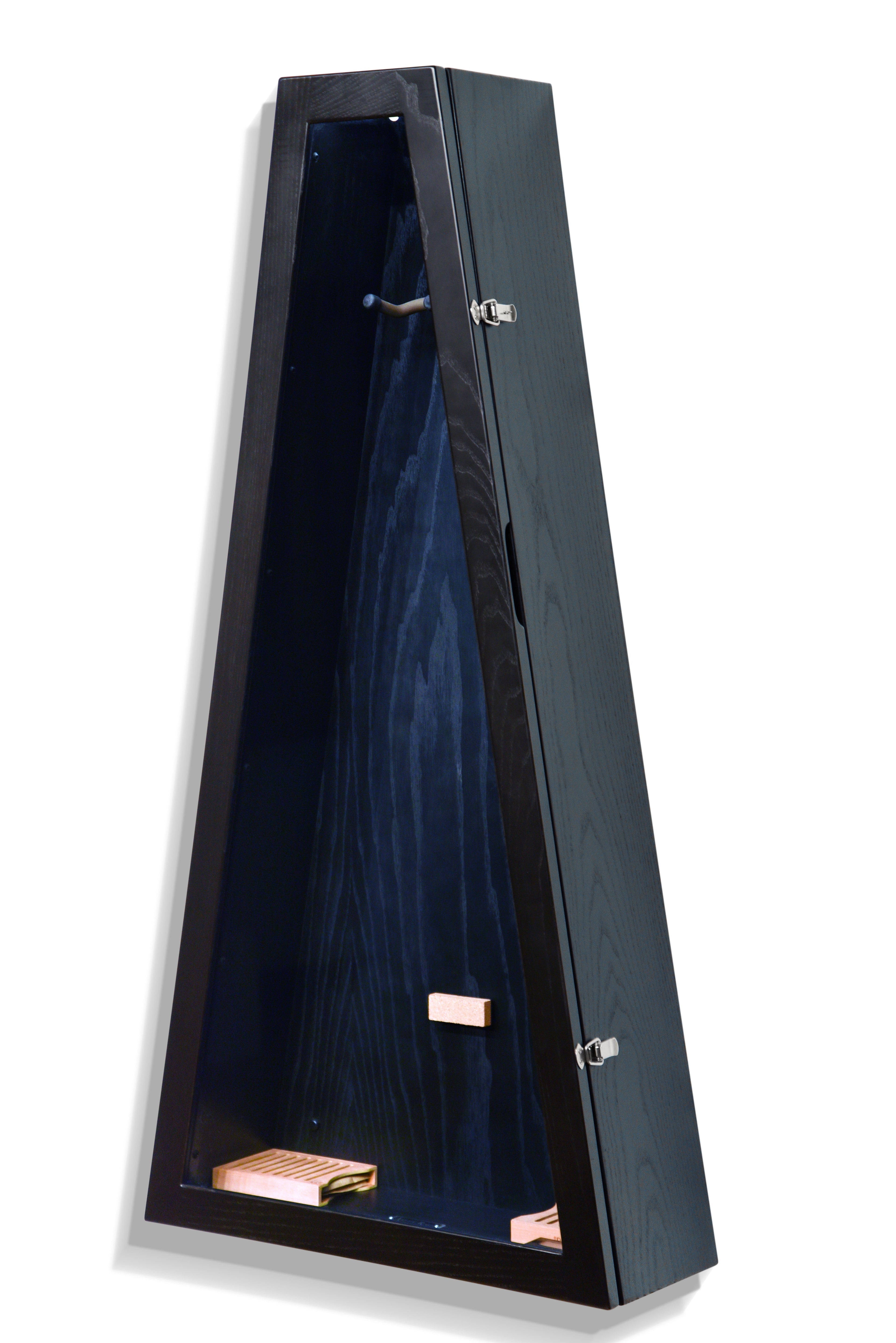 ClimaCase Triangle Humidor - Northern White Ash with Piano Black Acoustic Remedy Cases