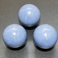 Blue Angelite Crystal Sphere (1.5 Inch) Wholesale Carving Amazing Crystals