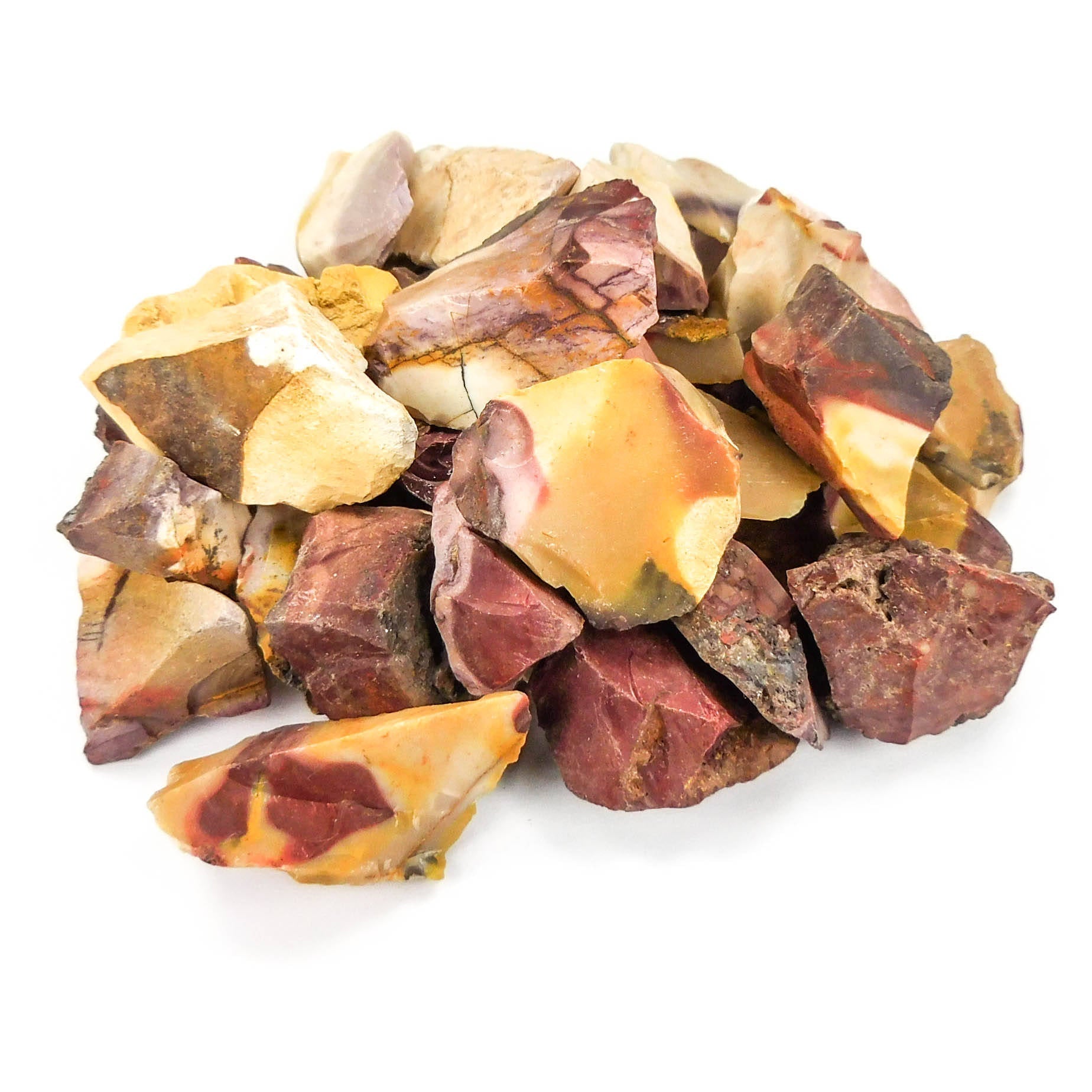 Bulk Wholesale Lot (1 LB) Mookaite Jasper - One Pound Raw Stones Amazing Crystals