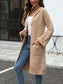 Pocketed Button Up Long Sleeve Hooded Cardigan