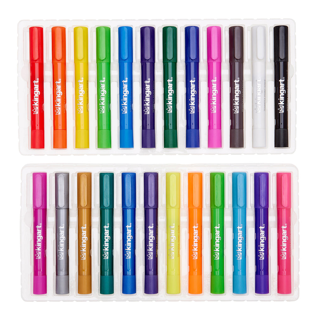 Tempera Paint Thin Sticks, 24 Colors KINGART