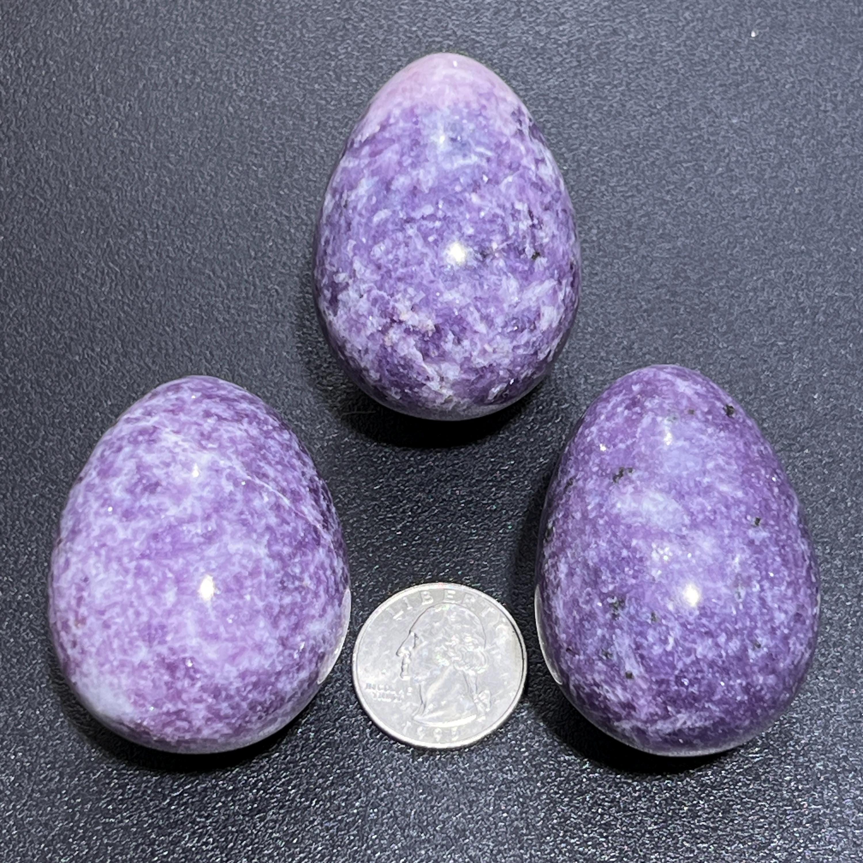Lilac Purple Lepidolite Crystal Egg Carving Wholesale Gemstone Decor Supply Amazing Crystals