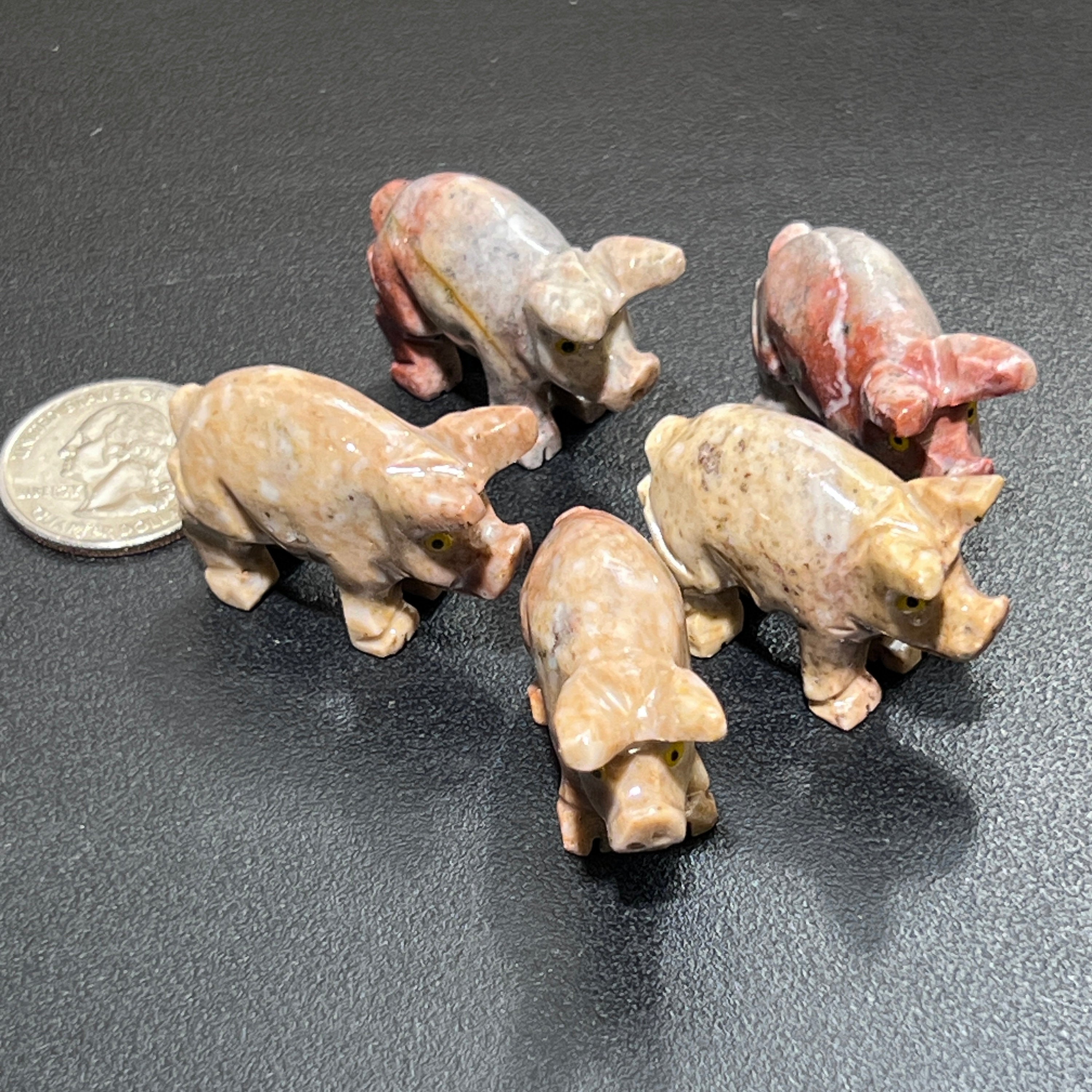 Small Soapstone Animals Carvings (Packs of 10) Wholesale Miniatures Amazing Crystals