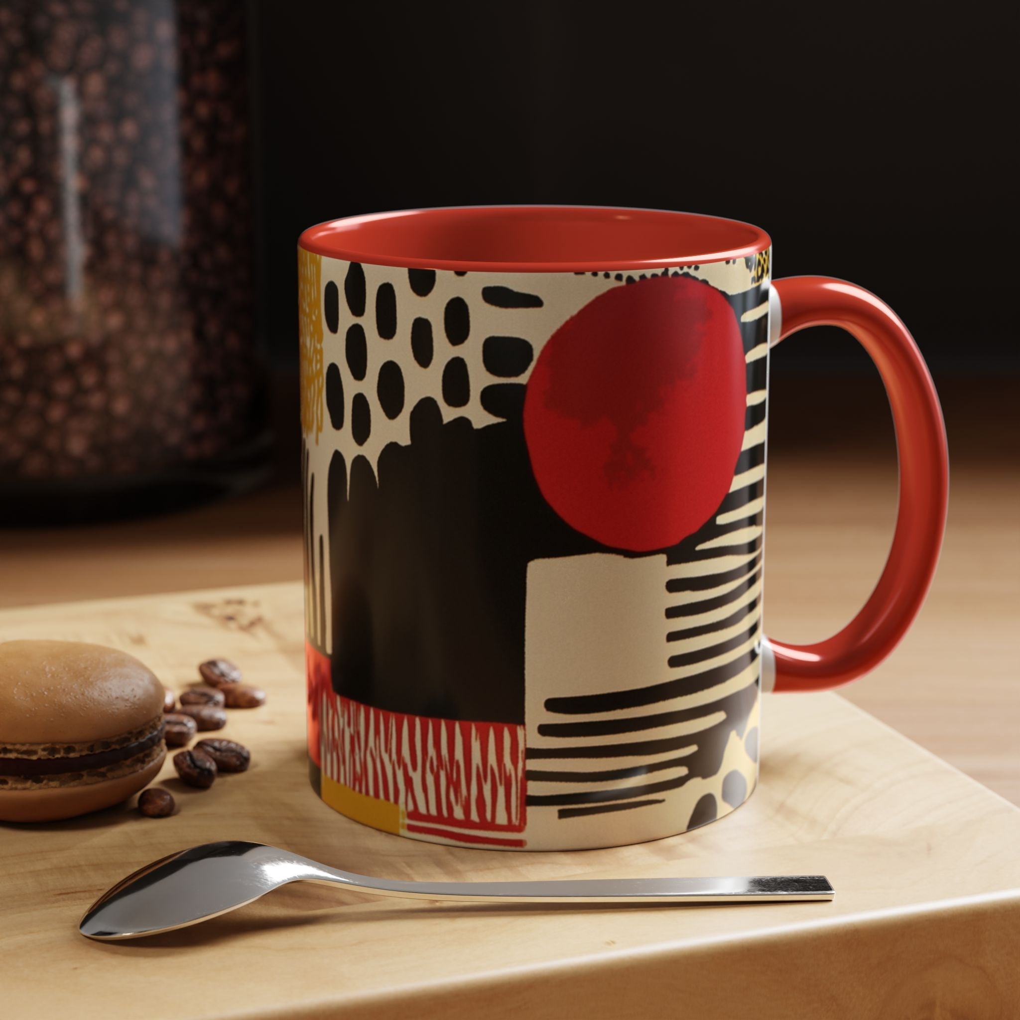 Modernist Textile Pattern Mug - 11oz Black Magic Social Club