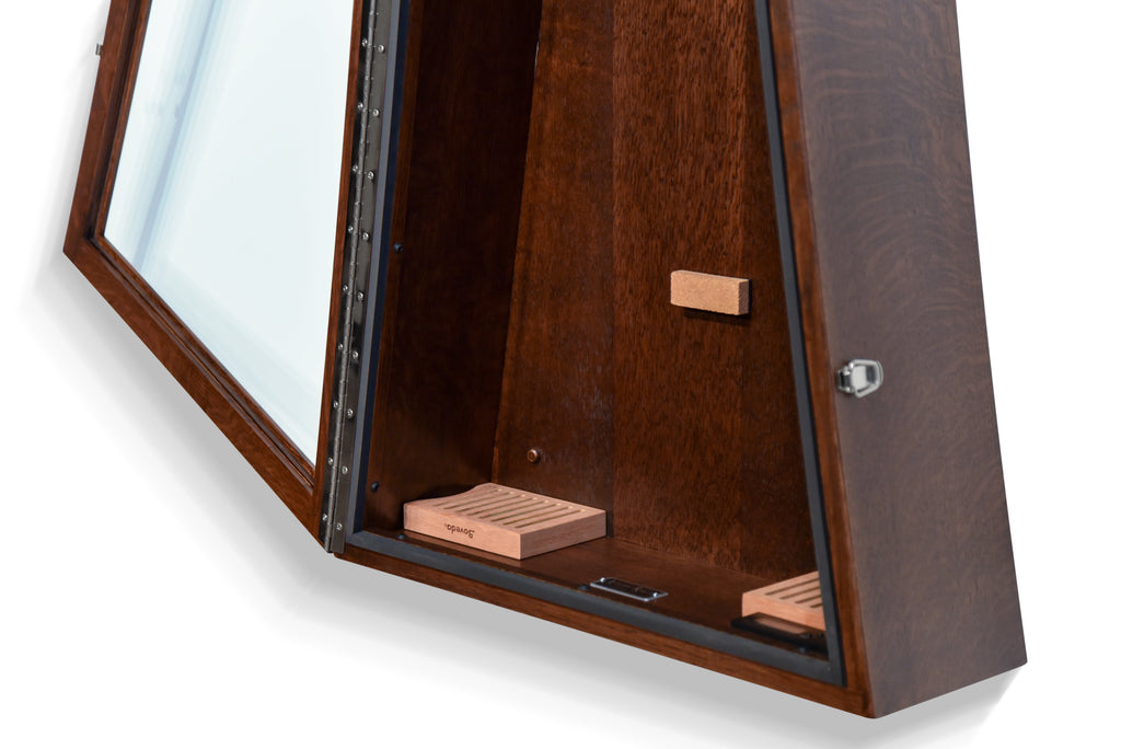 ClimaCase Triangle Humidor - Quartersawn White Oak with Onyx Stain Acoustic Remedy Cases