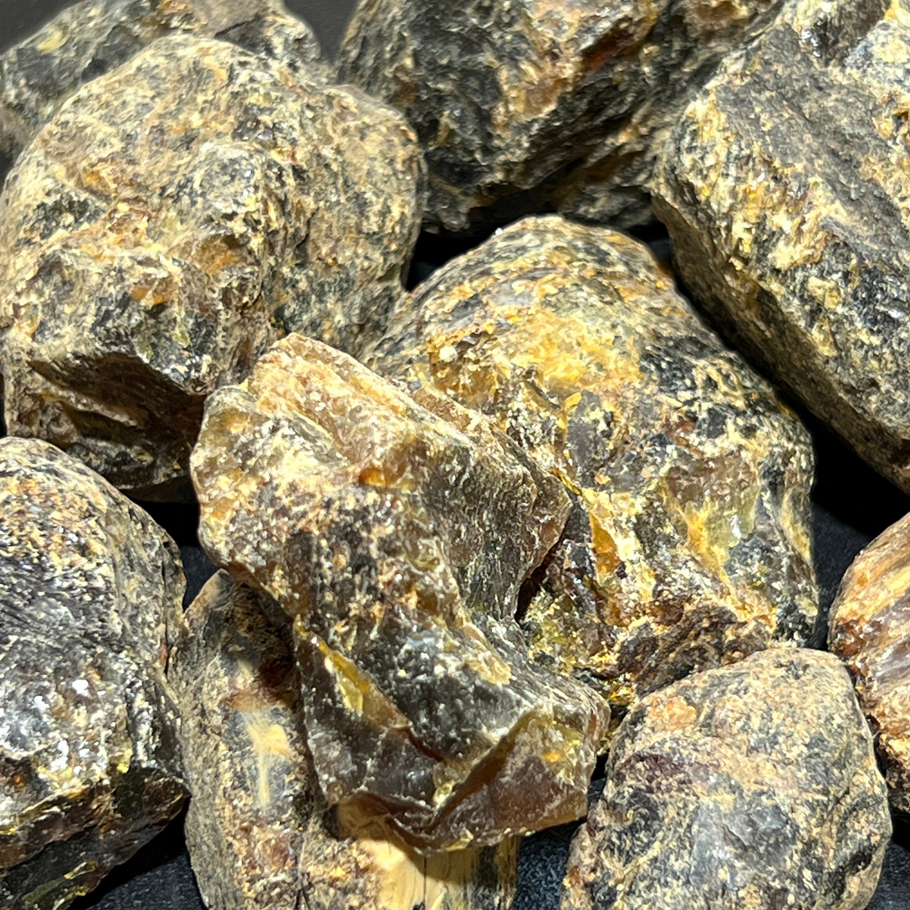 Black Amber Fossilized Tree Resin Mixed Sizes Rough Raw Stones (By The Piece or Pound)(UV Reactive) Wholesale Amazing Crystals