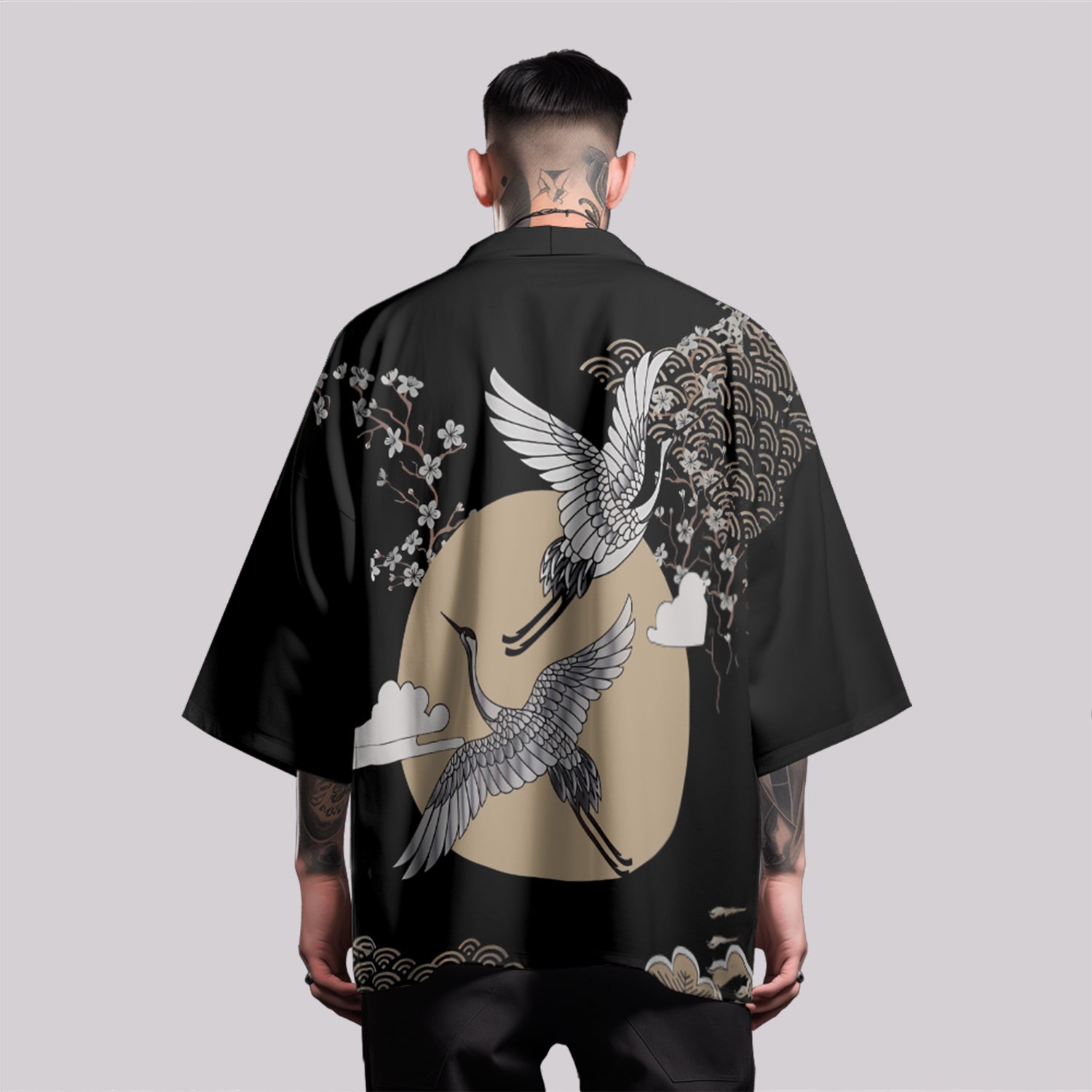K06 Cranes Paradise Kimono Niepce