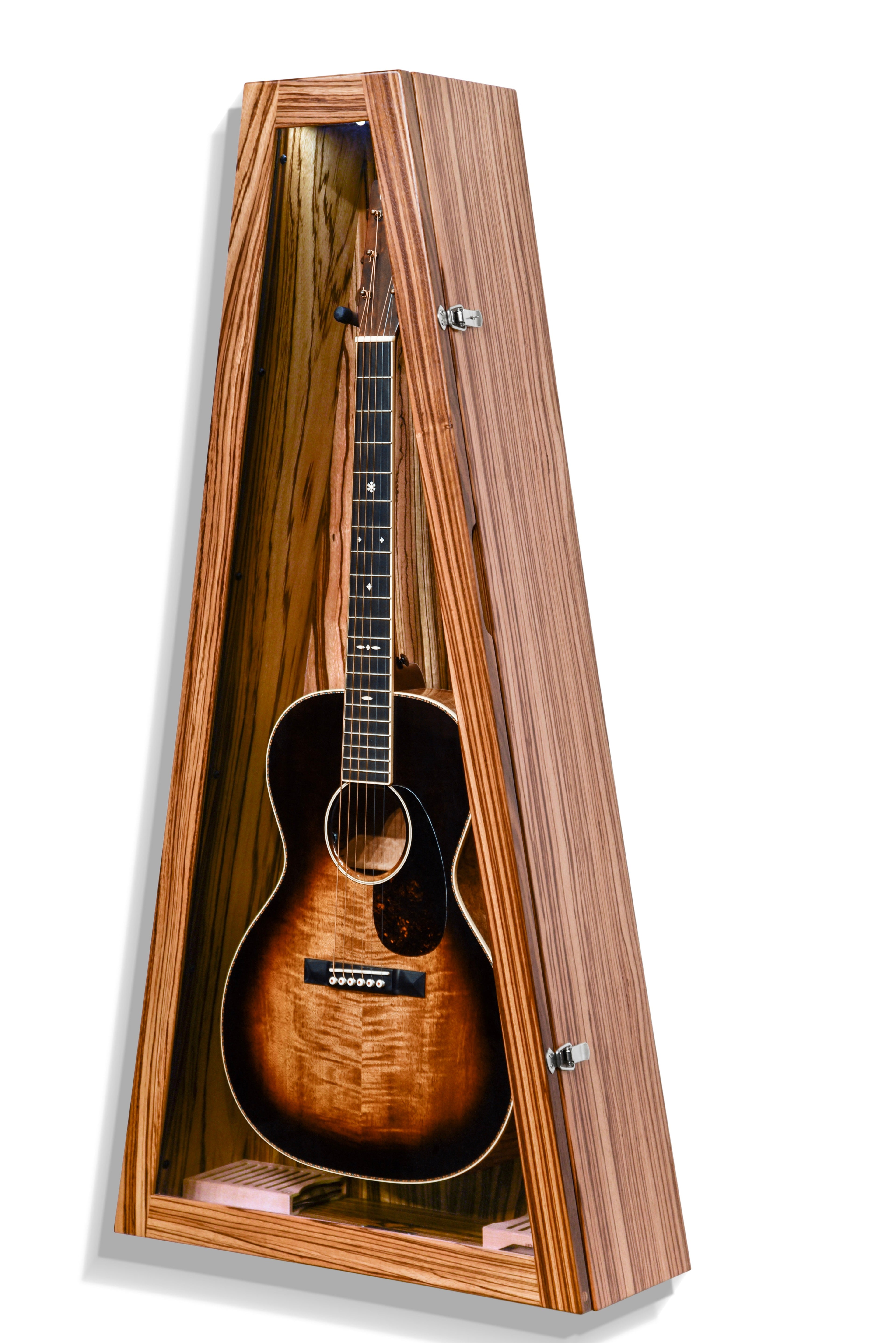 ClimaCase Triangle Humidor - Zebrawood Acoustic Remedy Cases