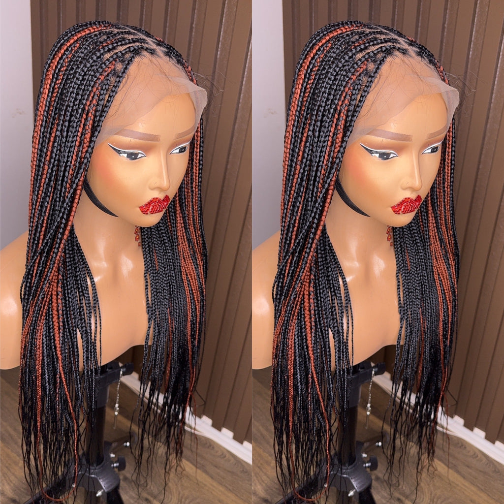 22inches black and brown knotless braids HOL stores