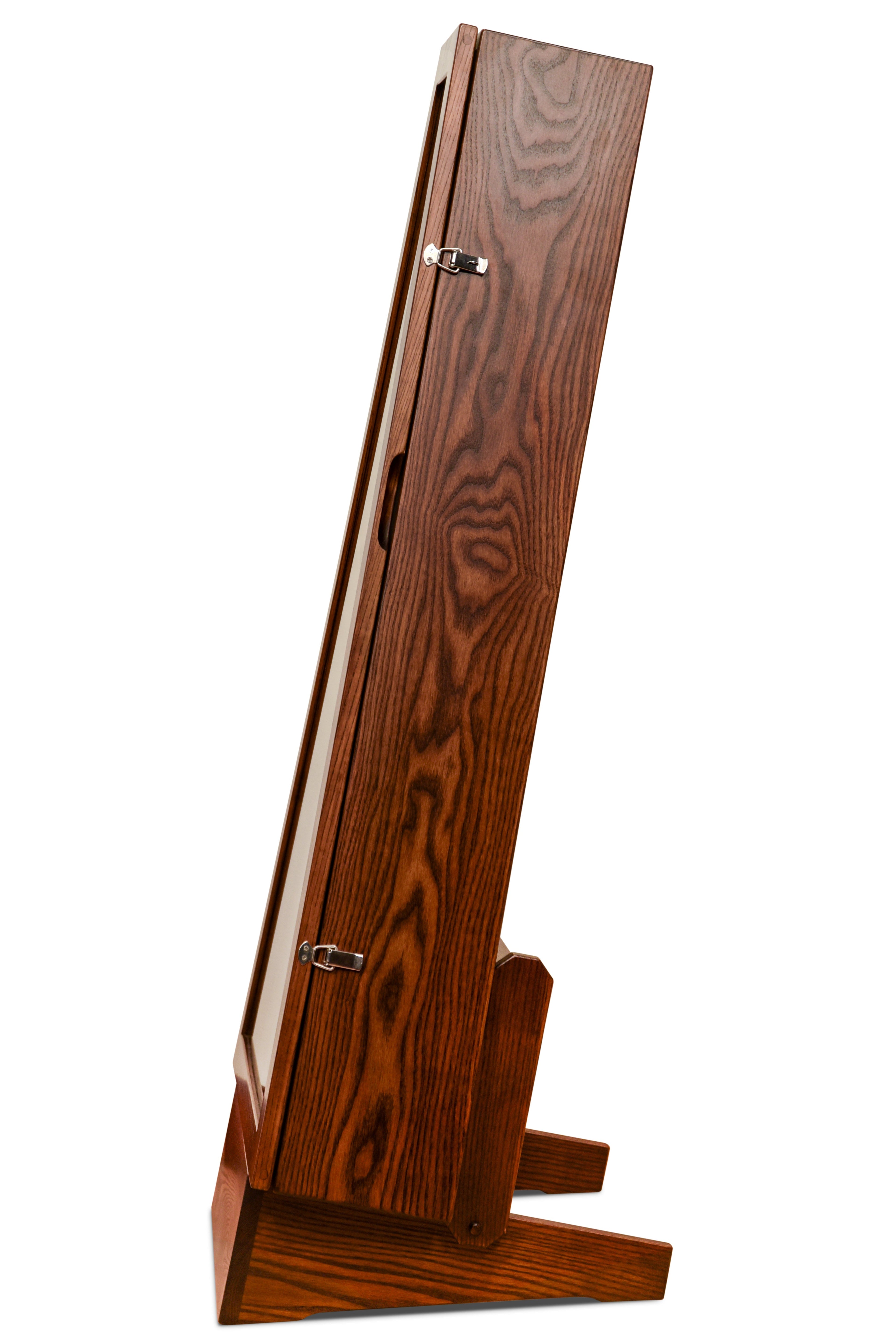 ClimaStand Triangle Humidor with Base - Northern White Ash with Rich Tobacco Stain Acoustic Remedy Cases