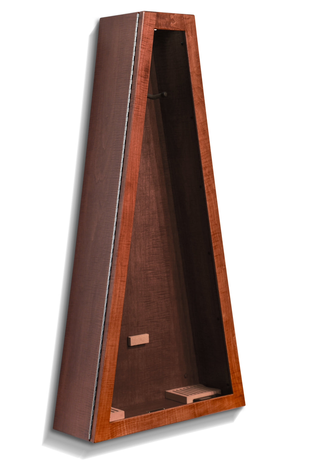 ClimaCase Triangle Humidor - Flamed Maple with Acres Stain Acoustic Remedy Cases
