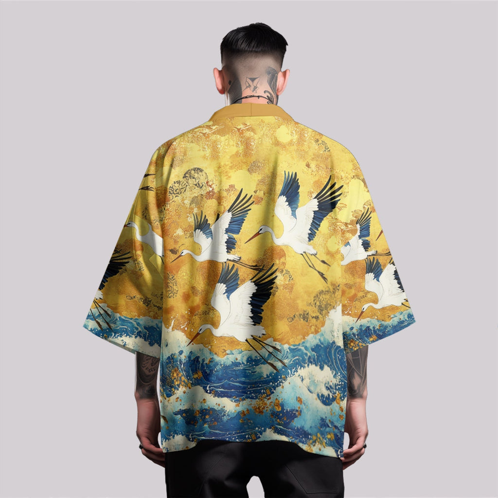 K21 Golden Cranes Kimono Niepce